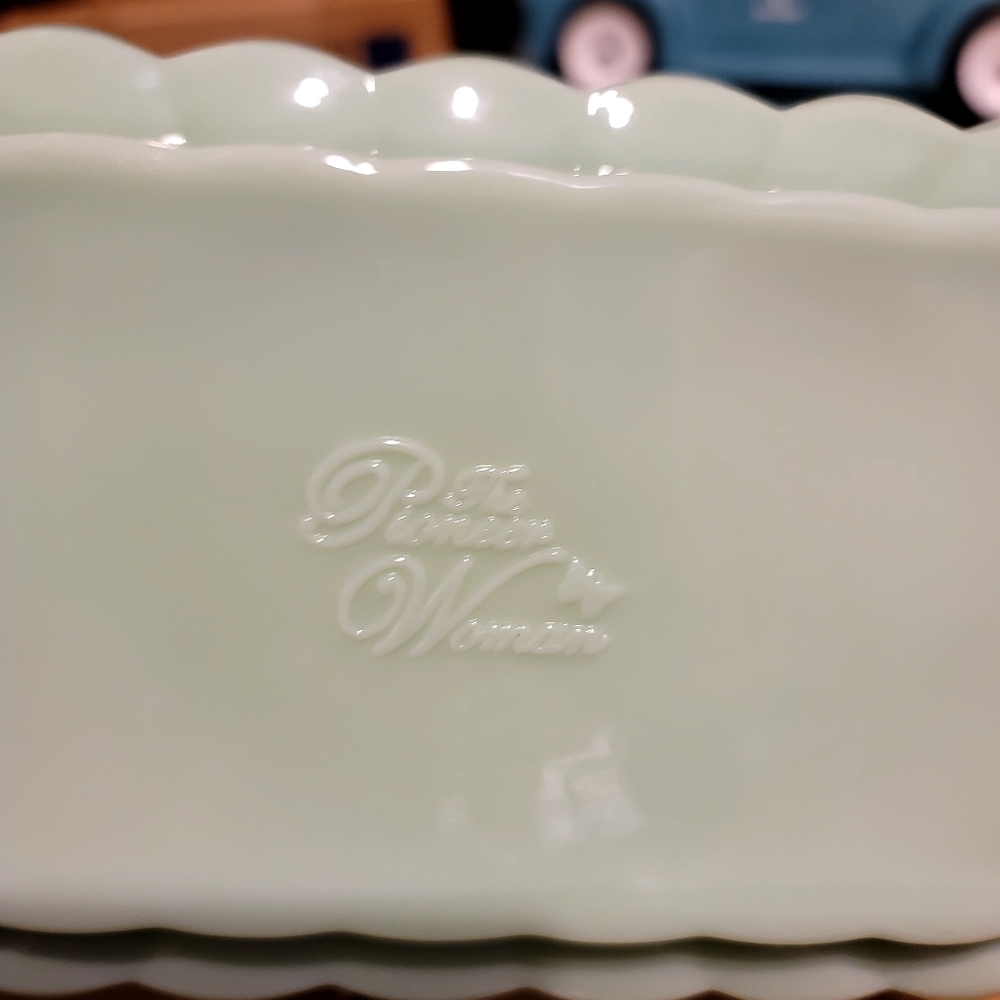 Pioneer Woman Jadeite Butter Dish - Picture 4 of 5
